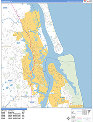 St. Augustine Wall Map Basic Style 2026